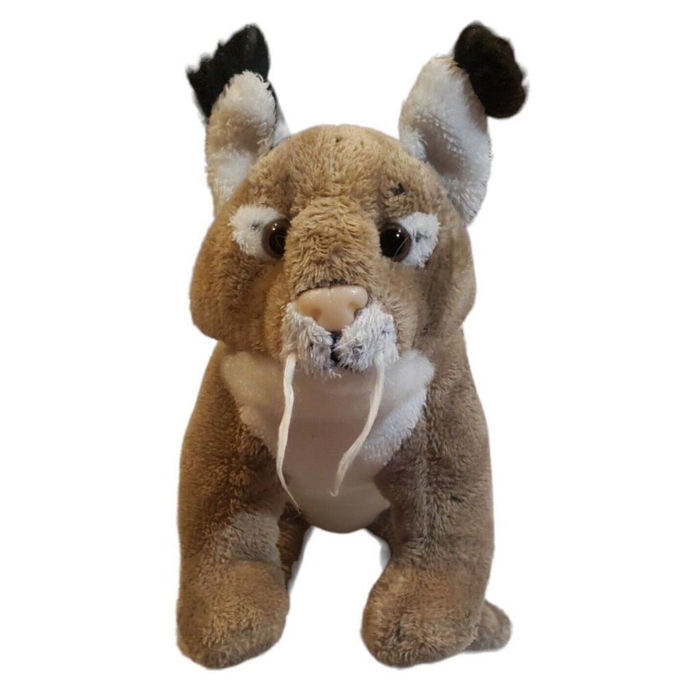 Adventure Planet Lynx Bobcat Plush Cat Stuffed Animal Pointed Ears 8 inches